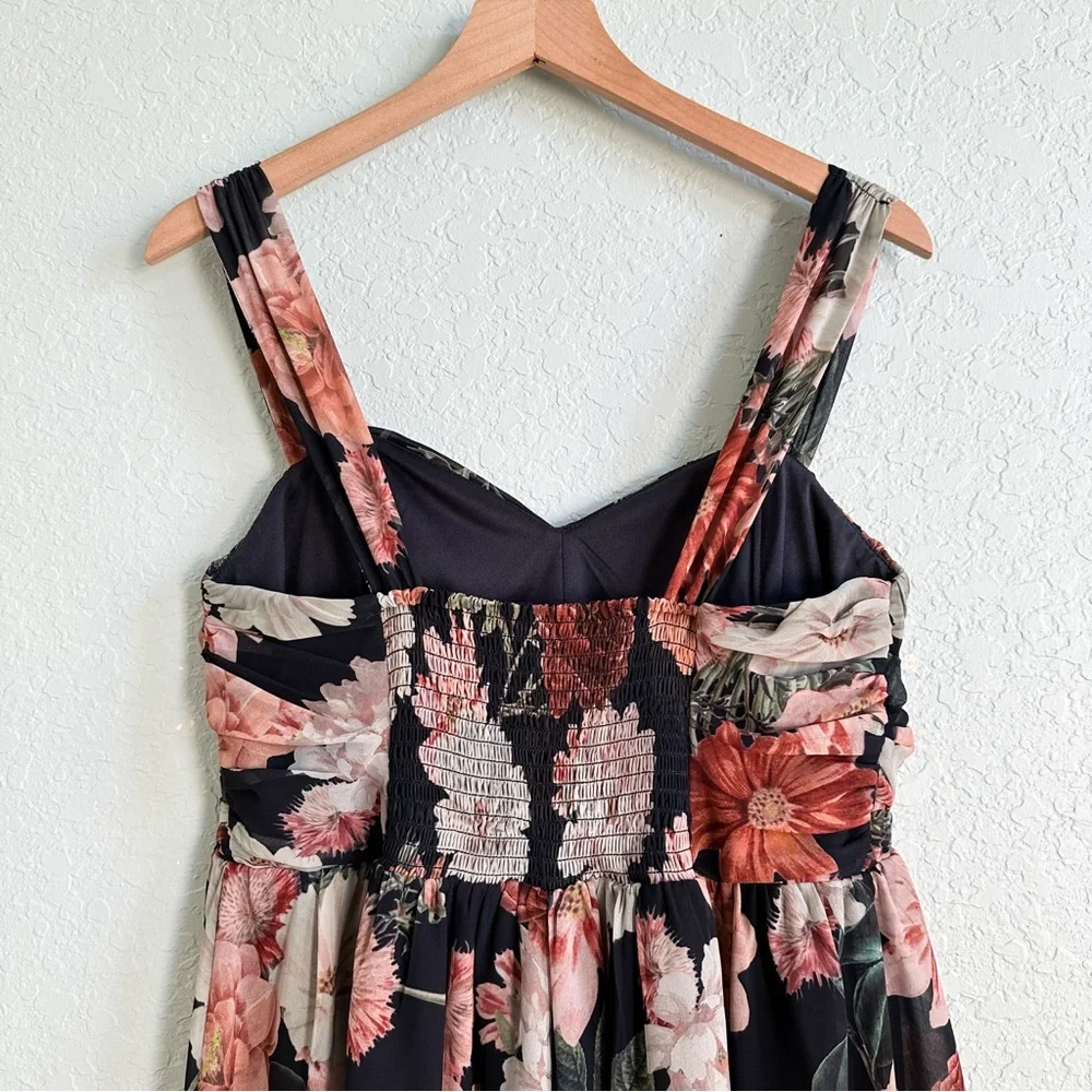 Asos•Sleeveless Floral Evening Party Midi Dress - Picture 7 of 12
